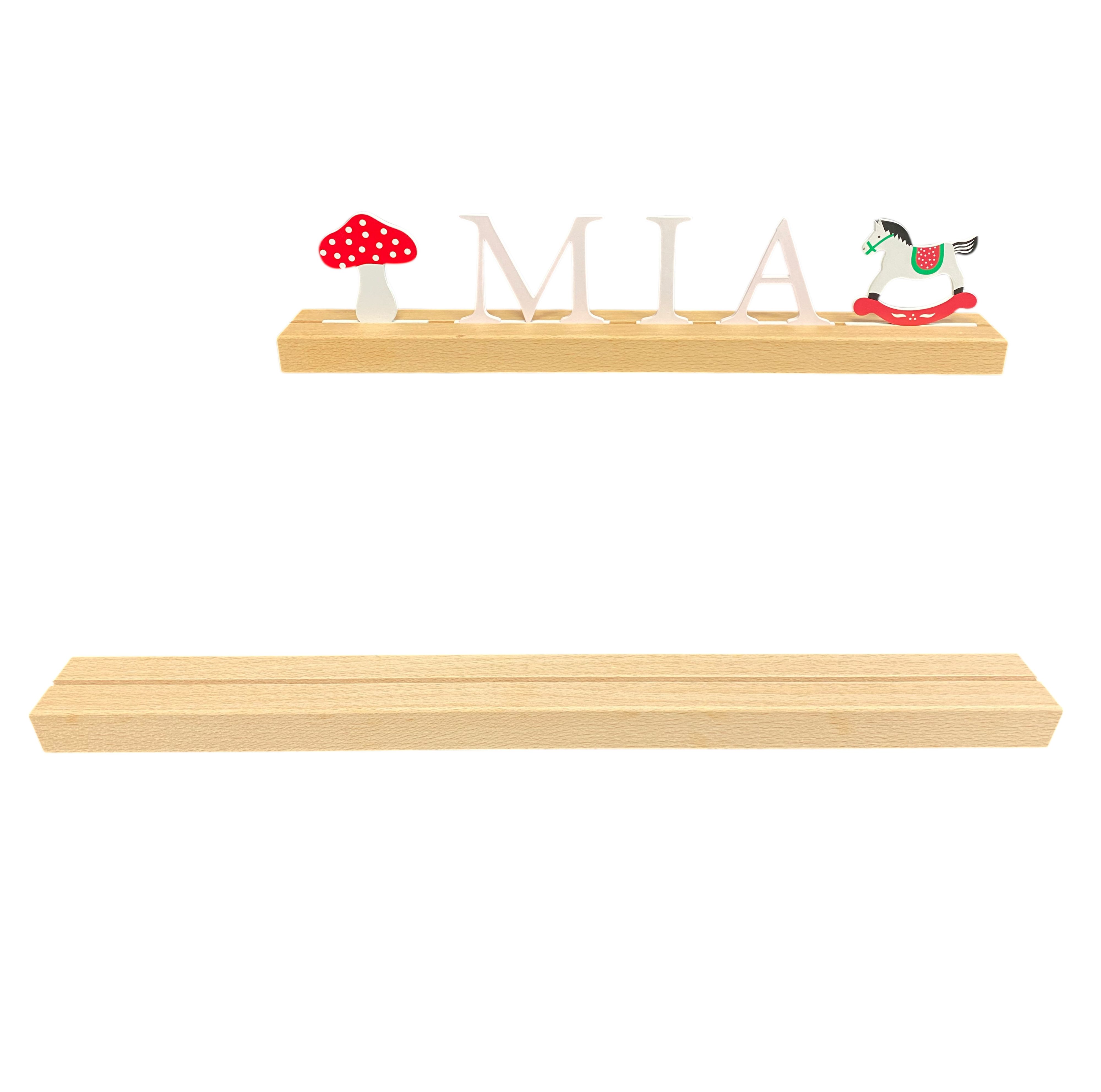 Aufsteller für Holzbuchstaben in 2 Längen