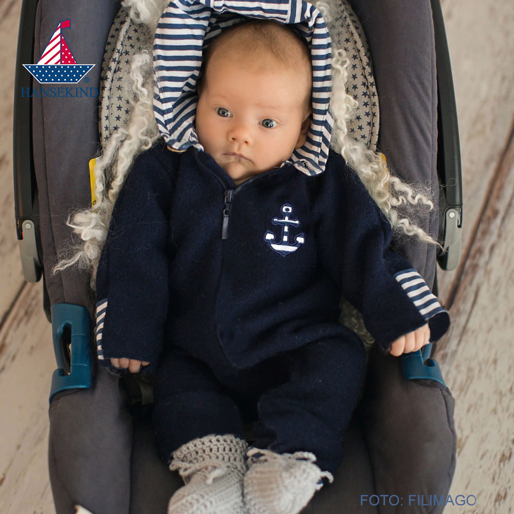 Wollwalkanzug 100% Wolle, Futter BW 62-68, in navy
