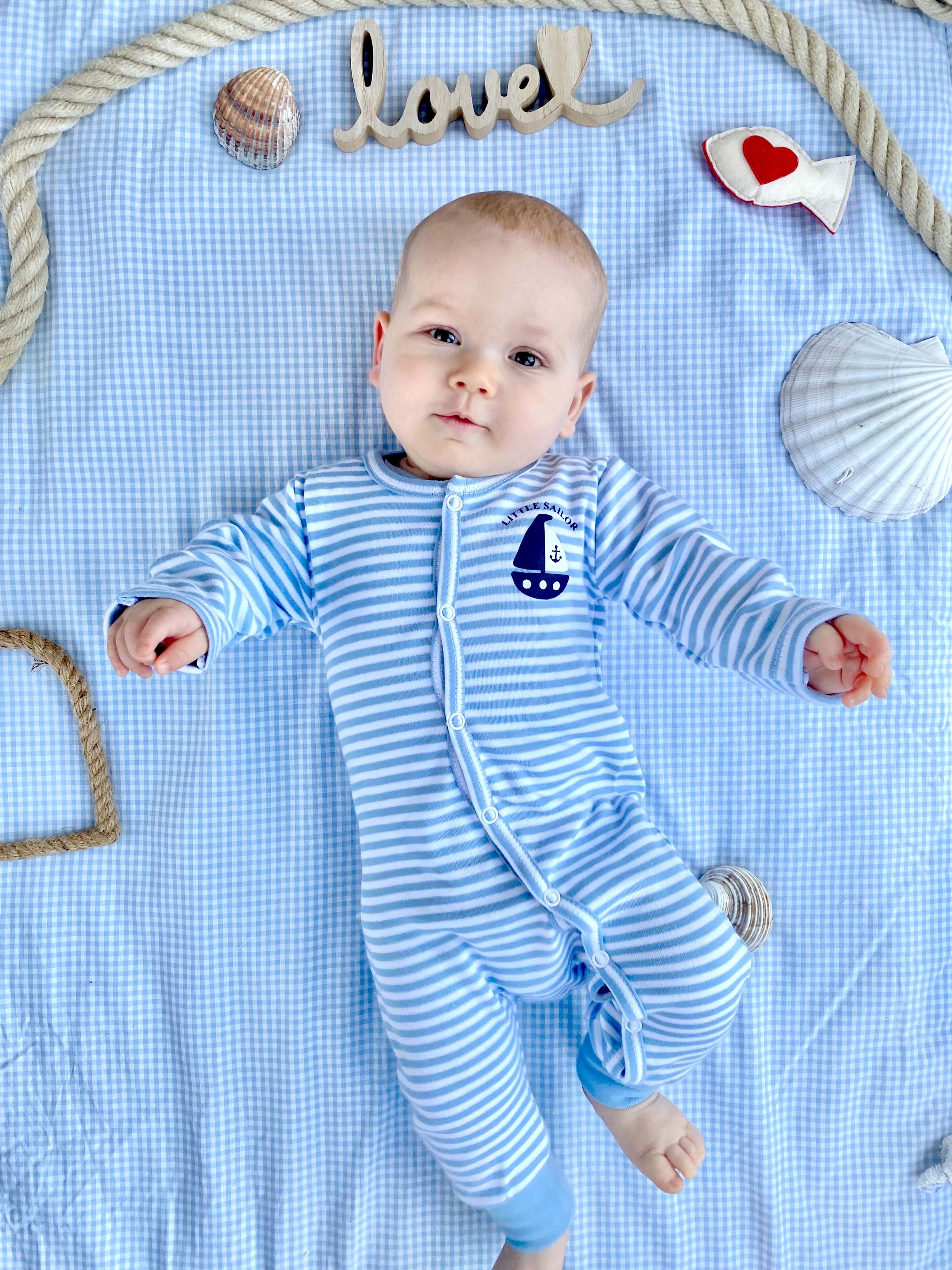 3-teiliges Nestbau Set aus Bio-Baumwolle | Geschenk zur Geburt & Baby Erstausstattung | Hansekind