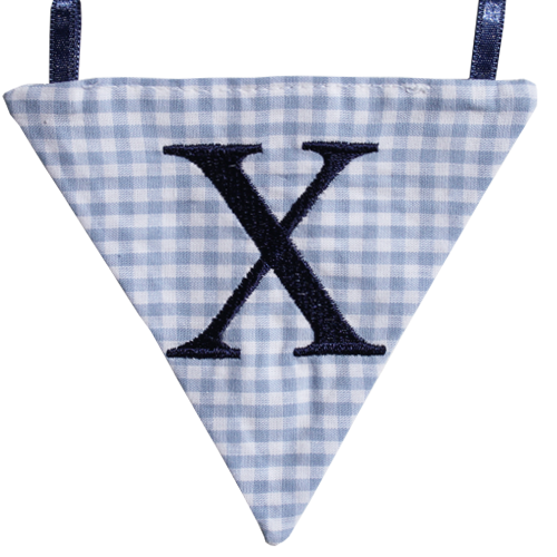 Wimpel X -  blau