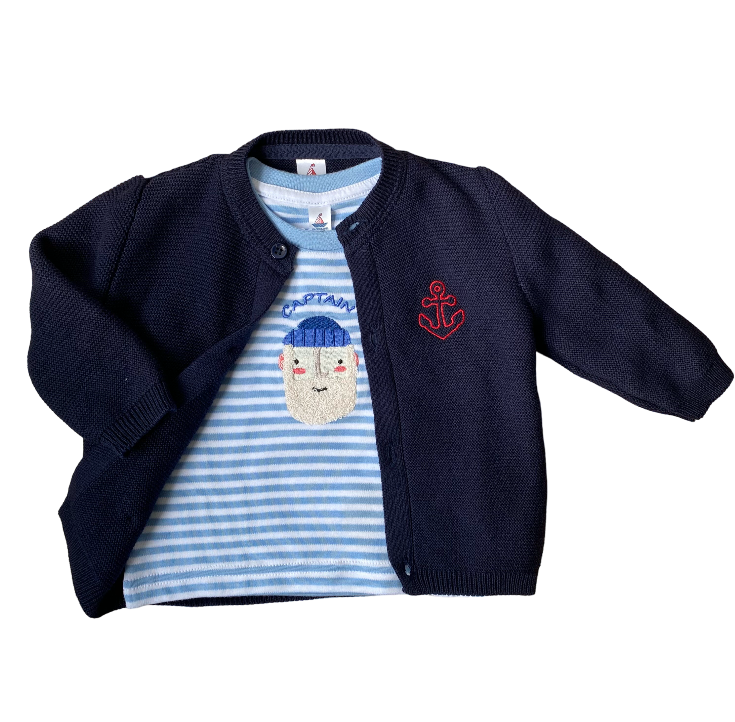 Strickjacke, navy 74-80