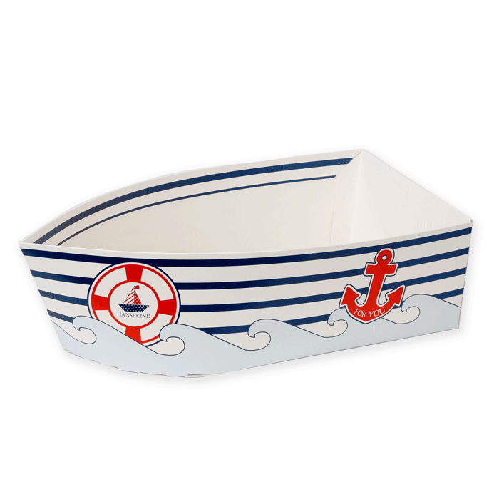 Geschenkschachtel Schiff klein zum Selbstverpacken 23 cm