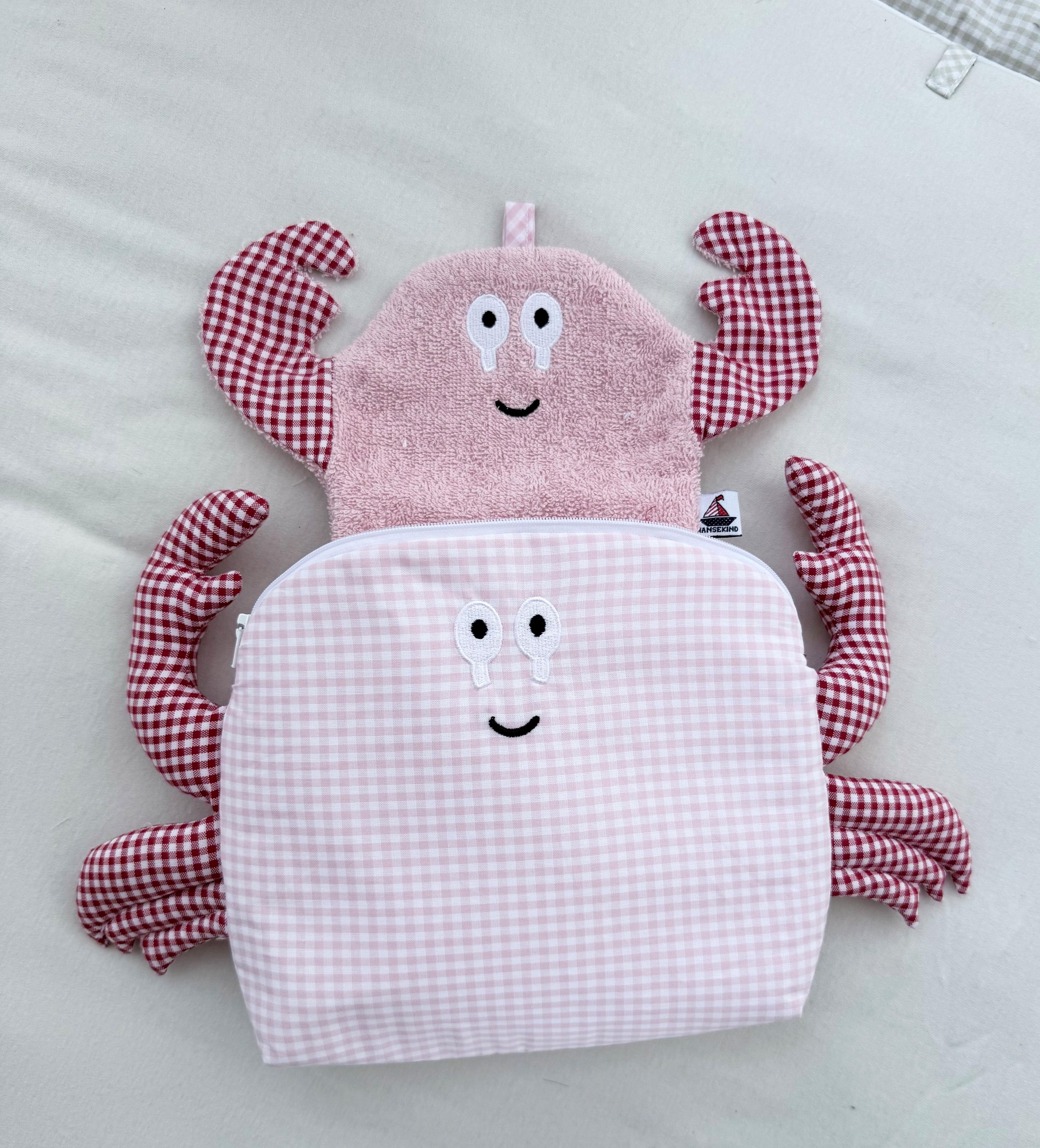 Waschhandschuh Krabbe aus OEKO-TEX® Standard 100 Baumwolle | Hansekind