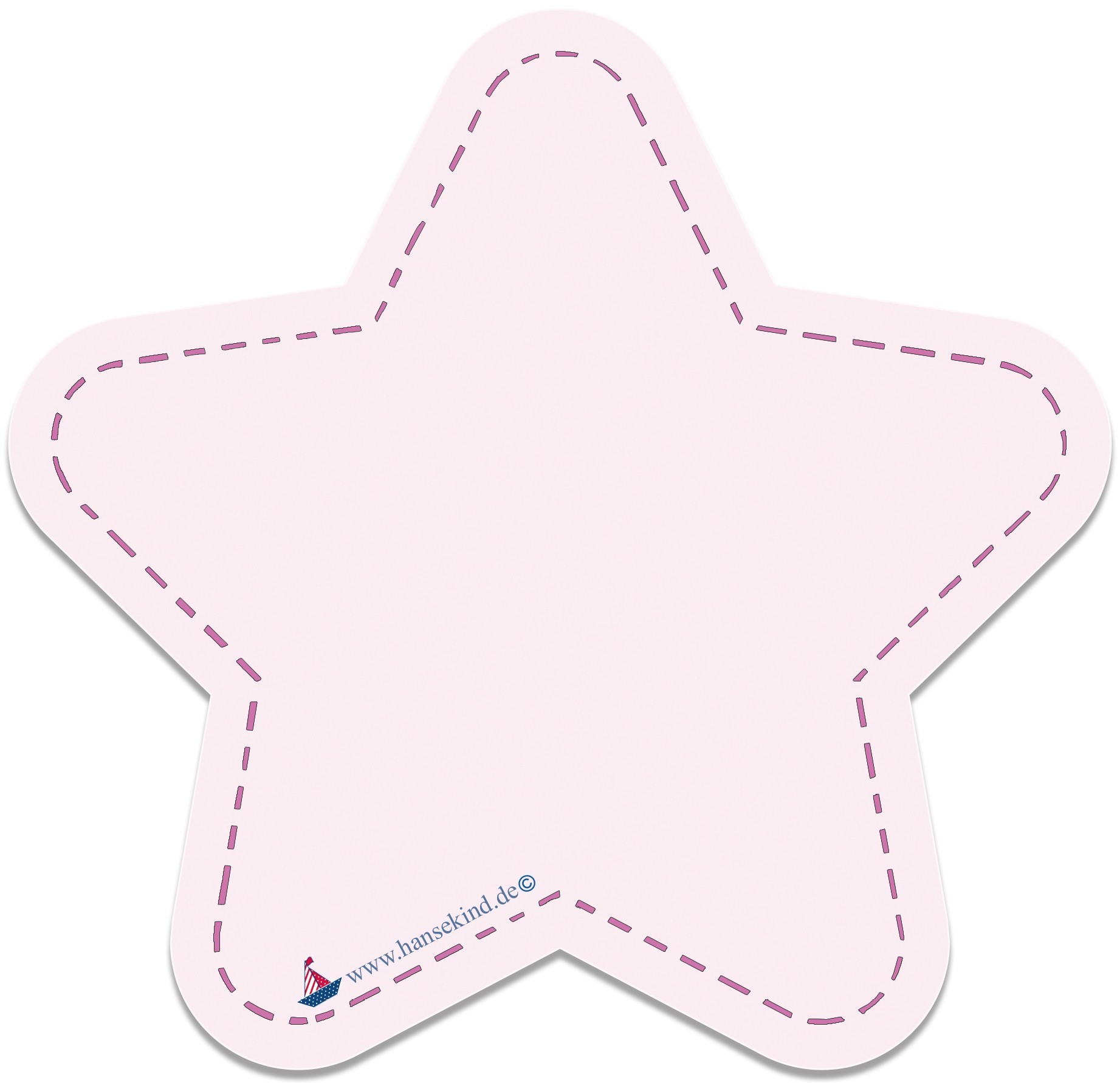 Geburtskarte Stern, rosa