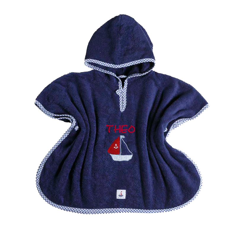 Poncho Segelboot navy
