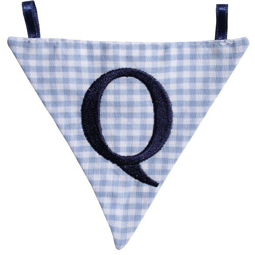 Wimpel Q -  blau
