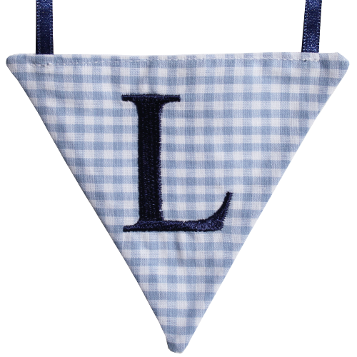 Wimpel L -  blau