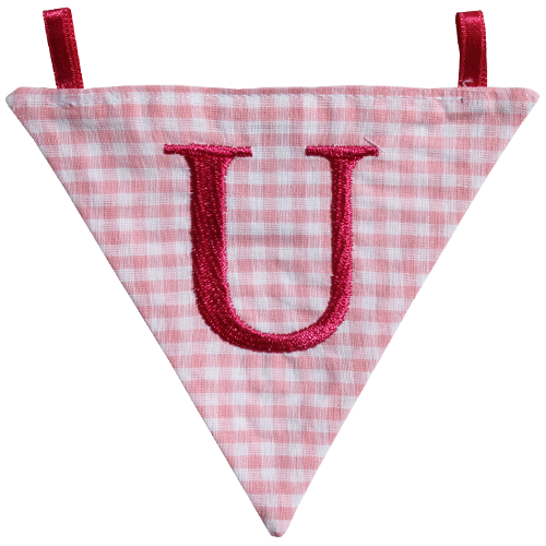 Wimpel U - rosa