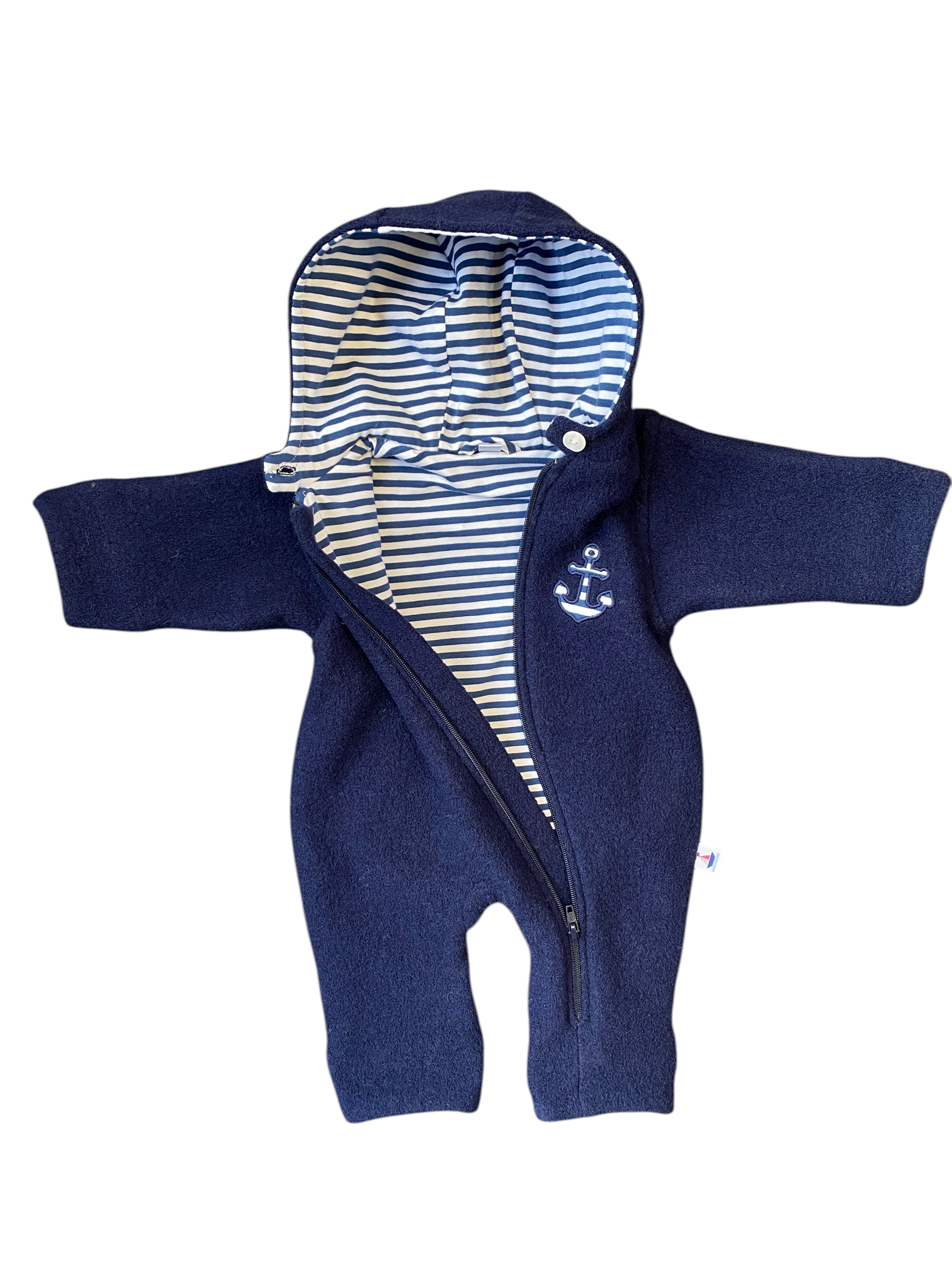 Wollwalkanzug 100% Wolle, Futter BW 62-68, in navy