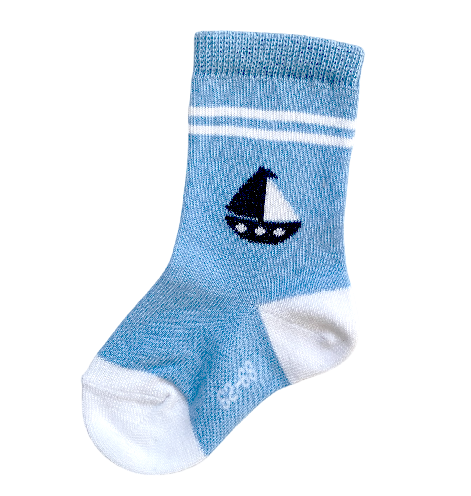 3-teiliges Set Schiff 62/68 | Geschenk zur Geburt mit Bio-Baumwoll Body, Rassel & Babysocken