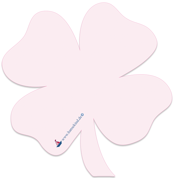 Geburtskarte Kleeblatt, rosa