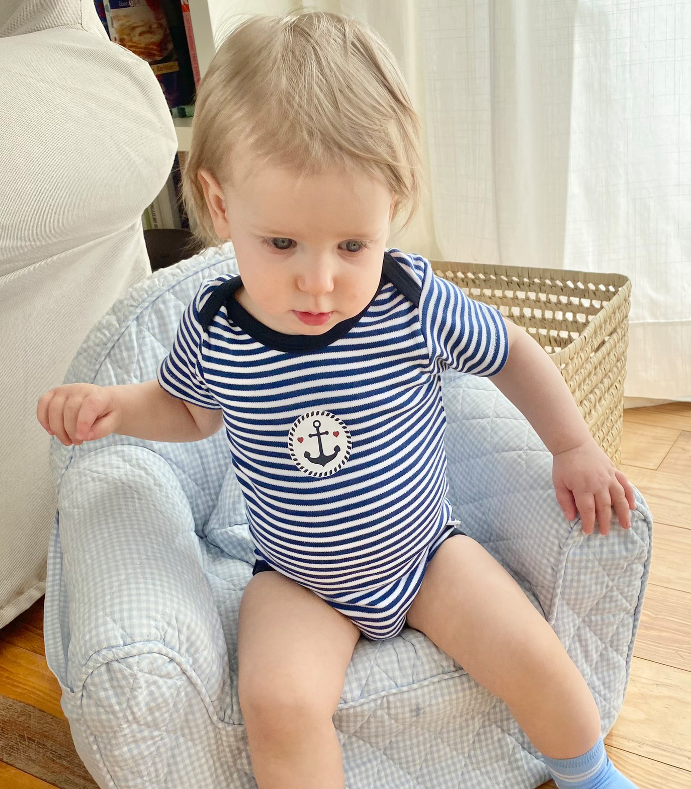 Body kurzarm, navy-Anker 74-80