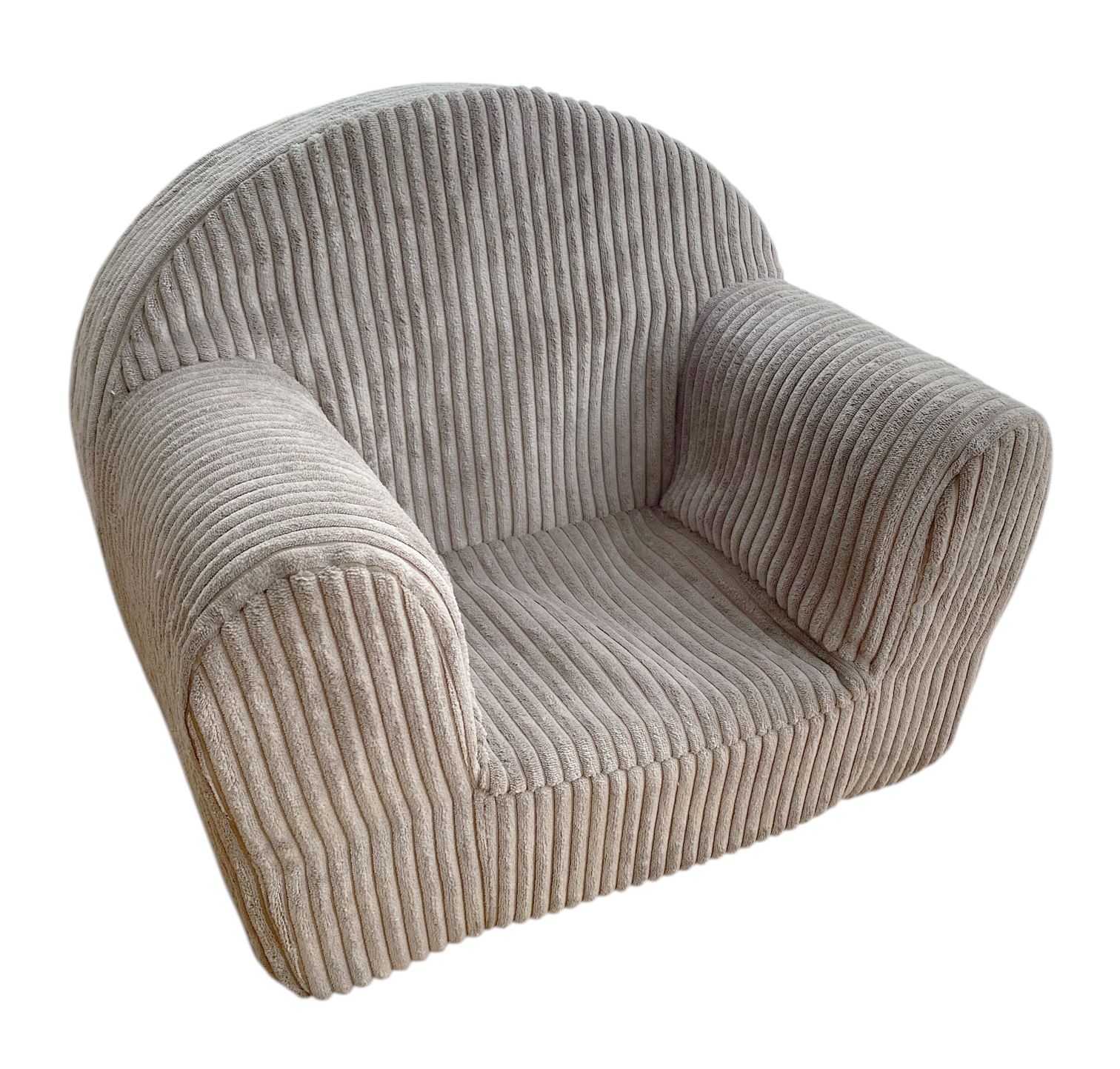 Kindersessel Cord Taupe mit waschbarer Husse
