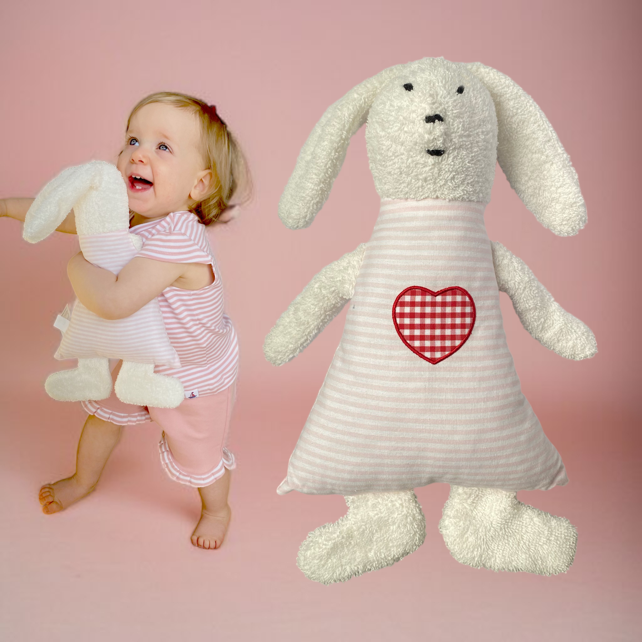 Kapitäninnen Geschenke-Set 62/68 | Geschenk zur Geburt Mädchen mit Bio-Baumwoll Strampler & Kuschelhase